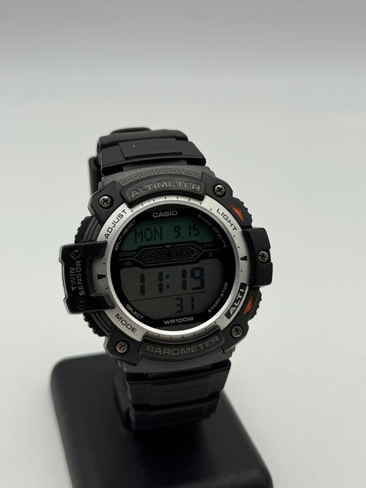 casio altimeter twin sensor wr100m world time 3202 saw 300h 50mm vintage