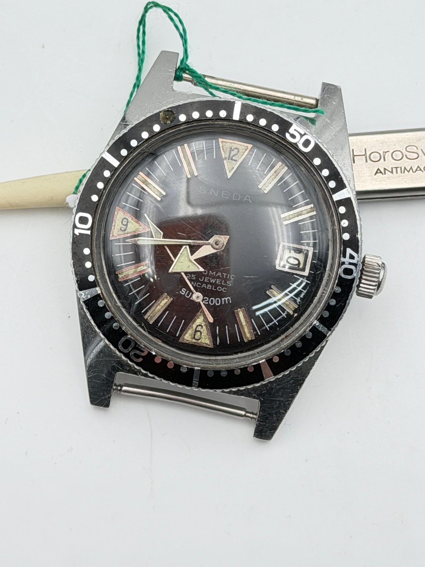 sneda diver 38mm watch vintage