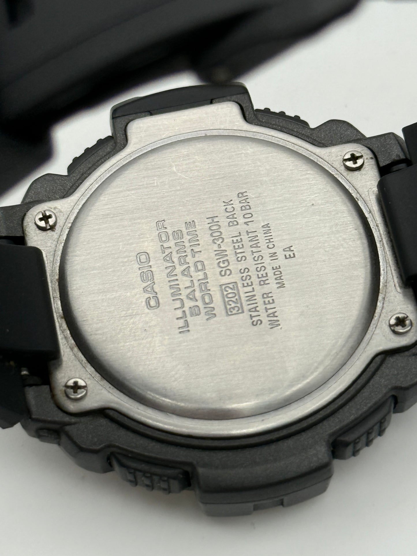 casio altimeter twin sensor wr100m world time 3202 saw 300h 50mm vintage
