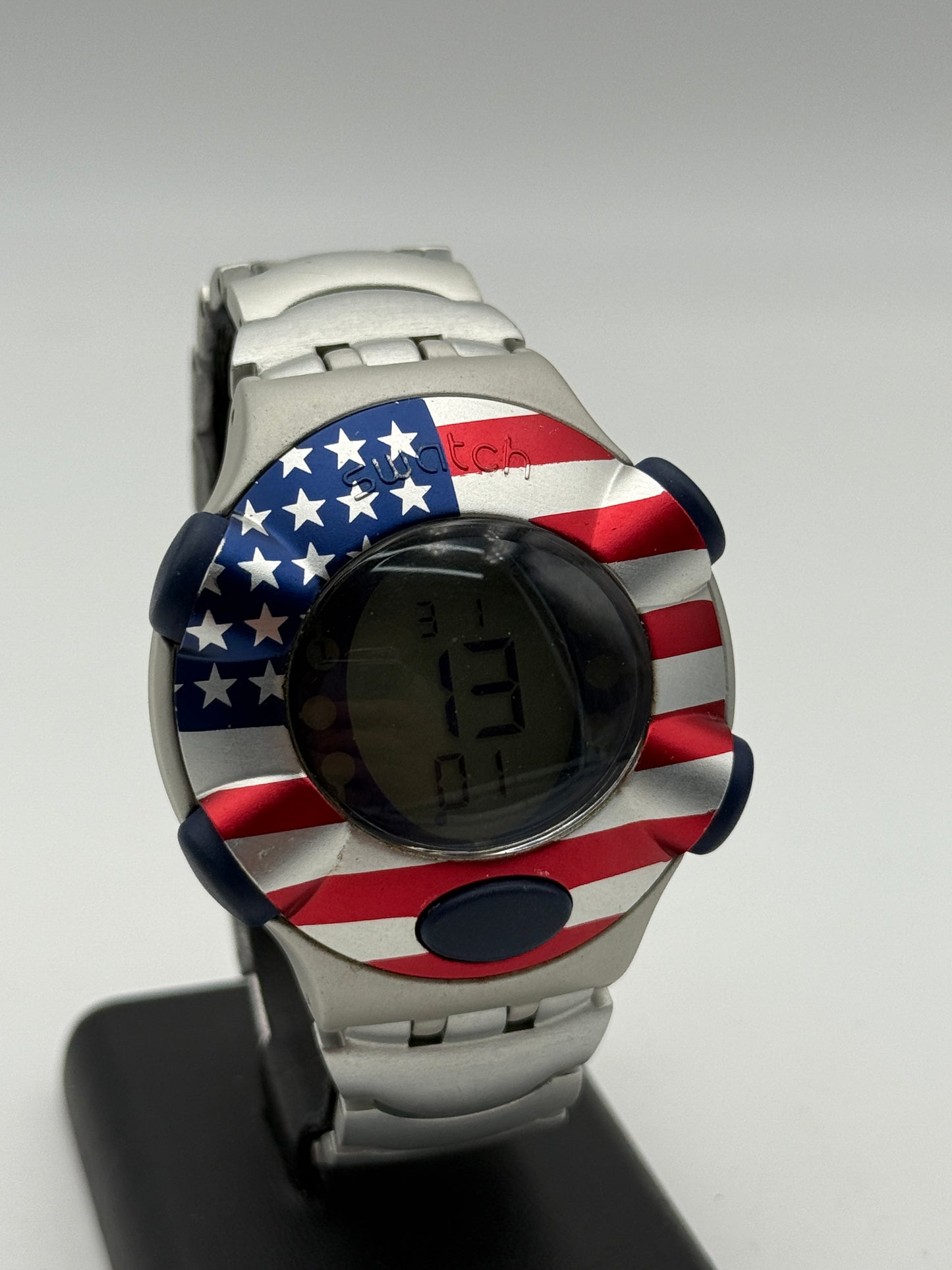 swatch american u.s.a. united states of america usa beat aluminium 47mm