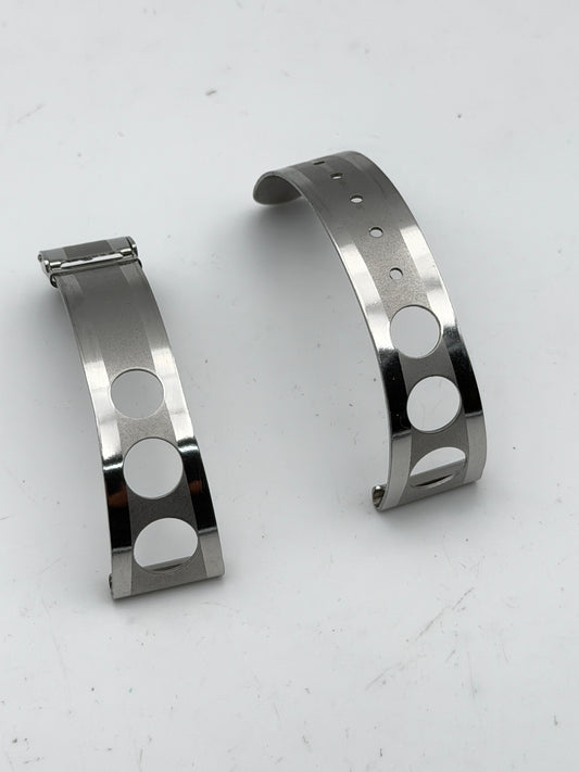 alcydes vintag rally 18mm steel bracciale bracelet cinturino strap rare