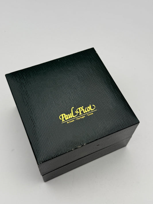 paul picot watch box scatola 1990'swiss made  ottime condizioni 12x12x8cm