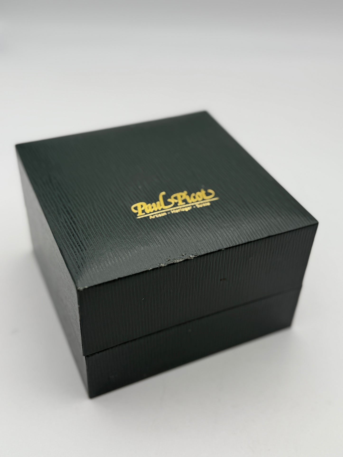 paul picot watch box scatola 1990'swiss made  ottime condizioni 12x12x8cm