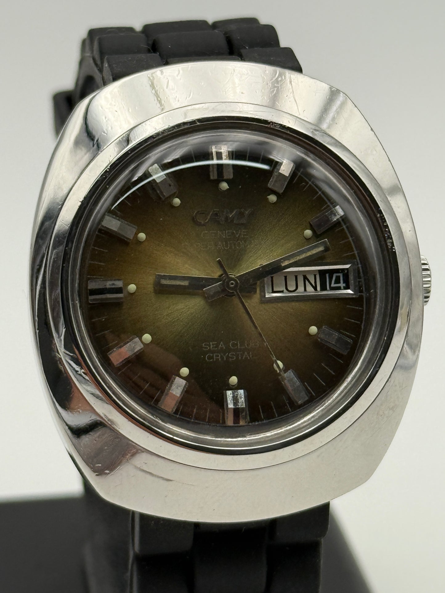 camy sea club automatic swiss vintage diver steel 37mm