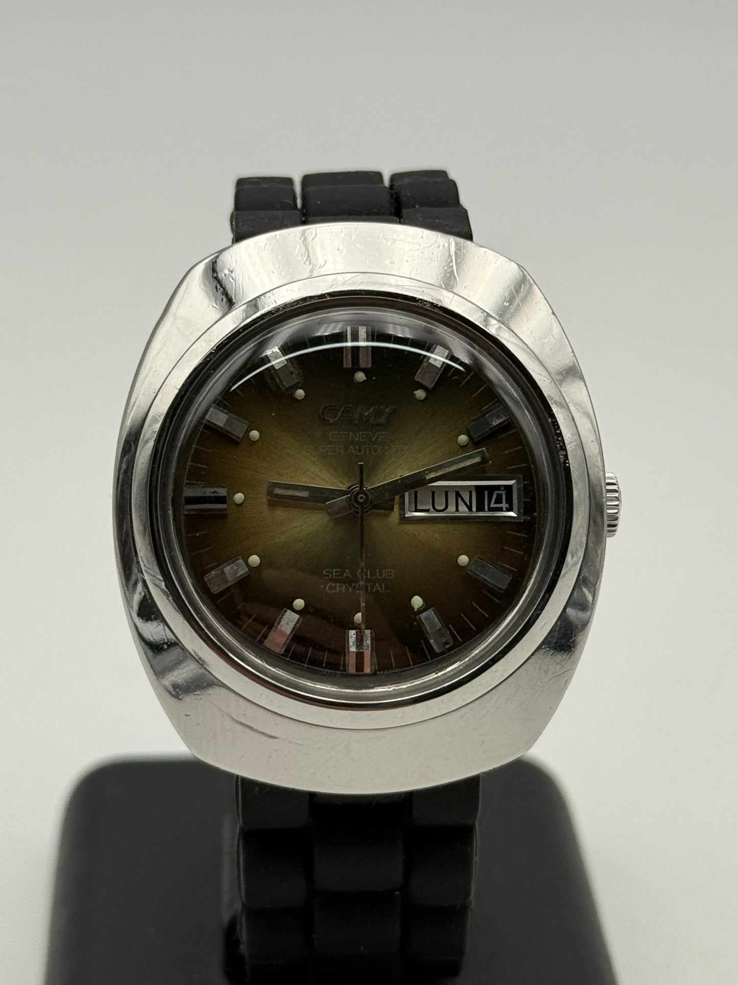 camy sea club automatic swiss vintage diver steel 37mm
