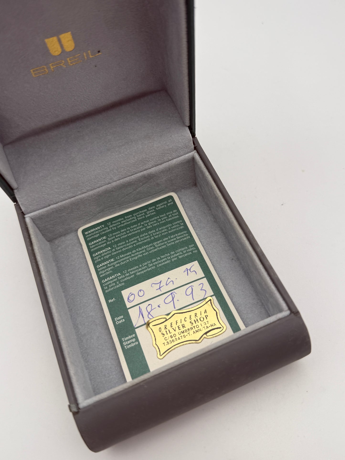 breil watch box scatola vintage rare