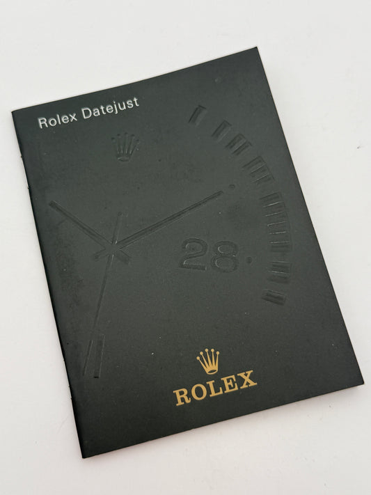 rolex datejust booklet libretto 1999