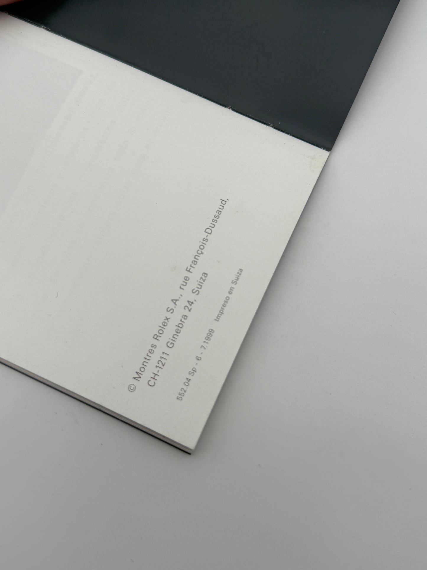 rolex datejust booklet libretto 1999