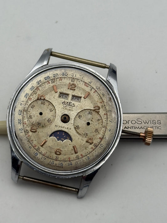 landeron 188 moonphase project 38mm chronograph vintage movement movimento