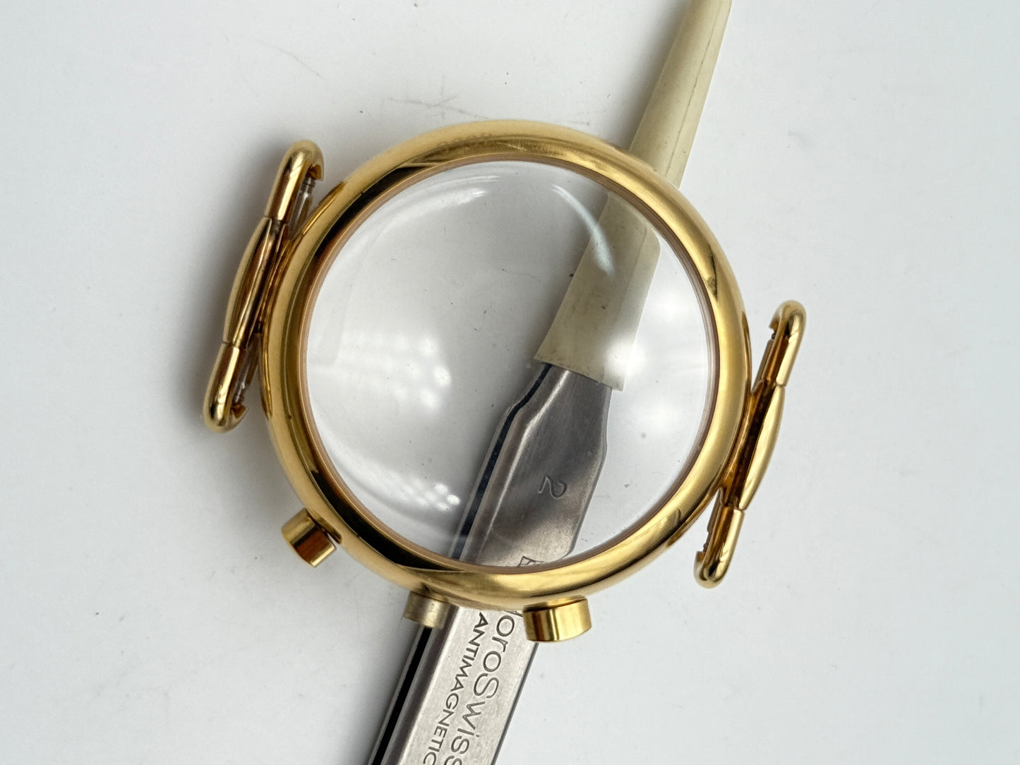 zenith 146hp case 37mm cassa vintage rare gold plated fixed loops