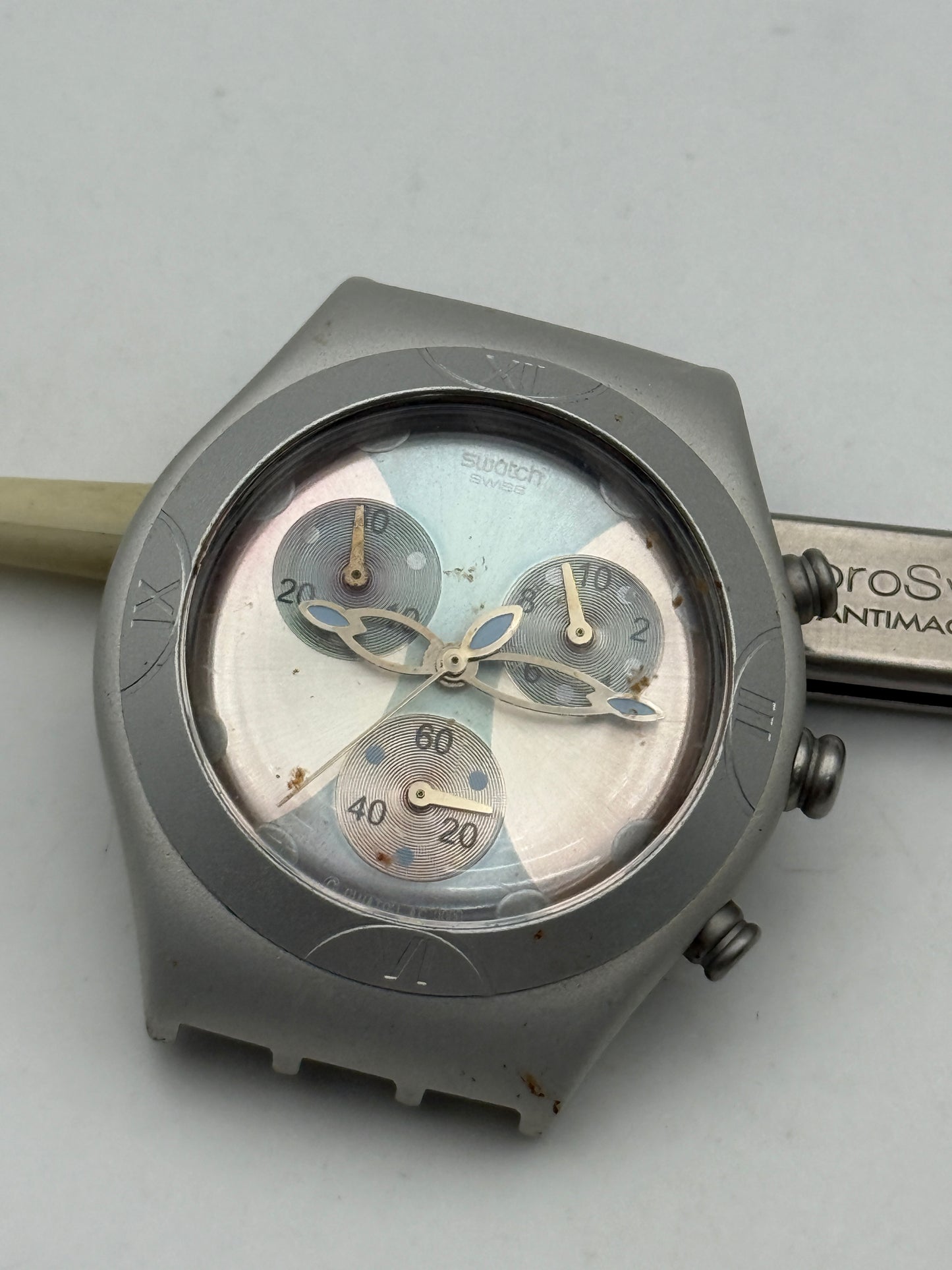 swatch irony chrono aluminium 35mm quartz