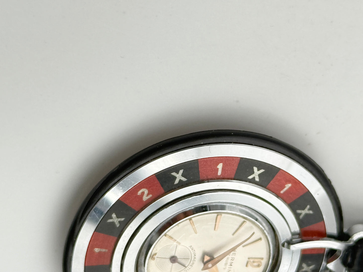hermin roulette pocket watch 45mm vintage rare