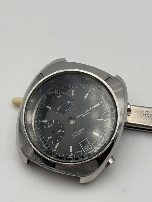 oscar linke cassa case chrono valjoux 7765 helmet 38mm