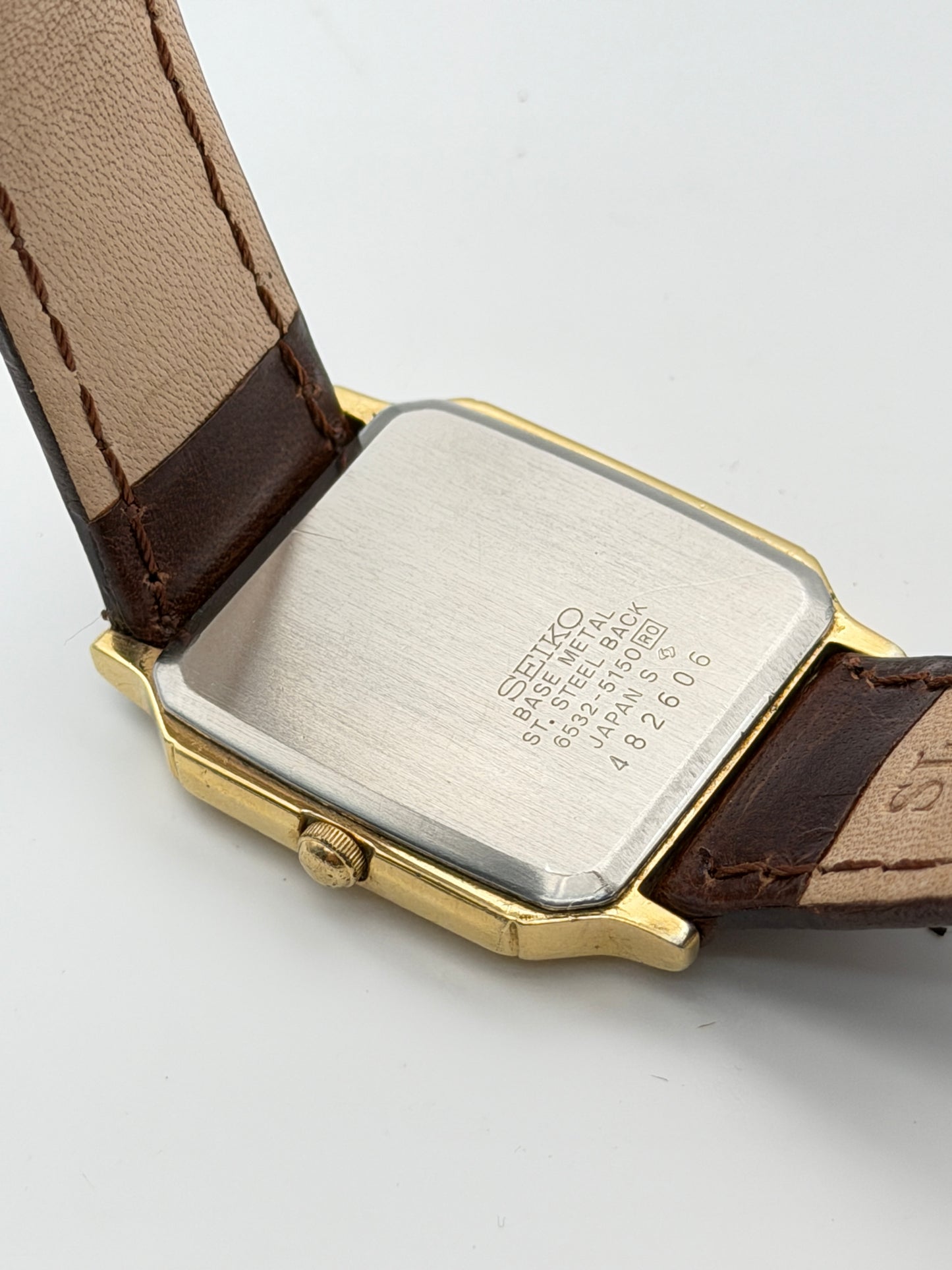 seiko quartz vintage gold plated 6532-5150 28x35mm