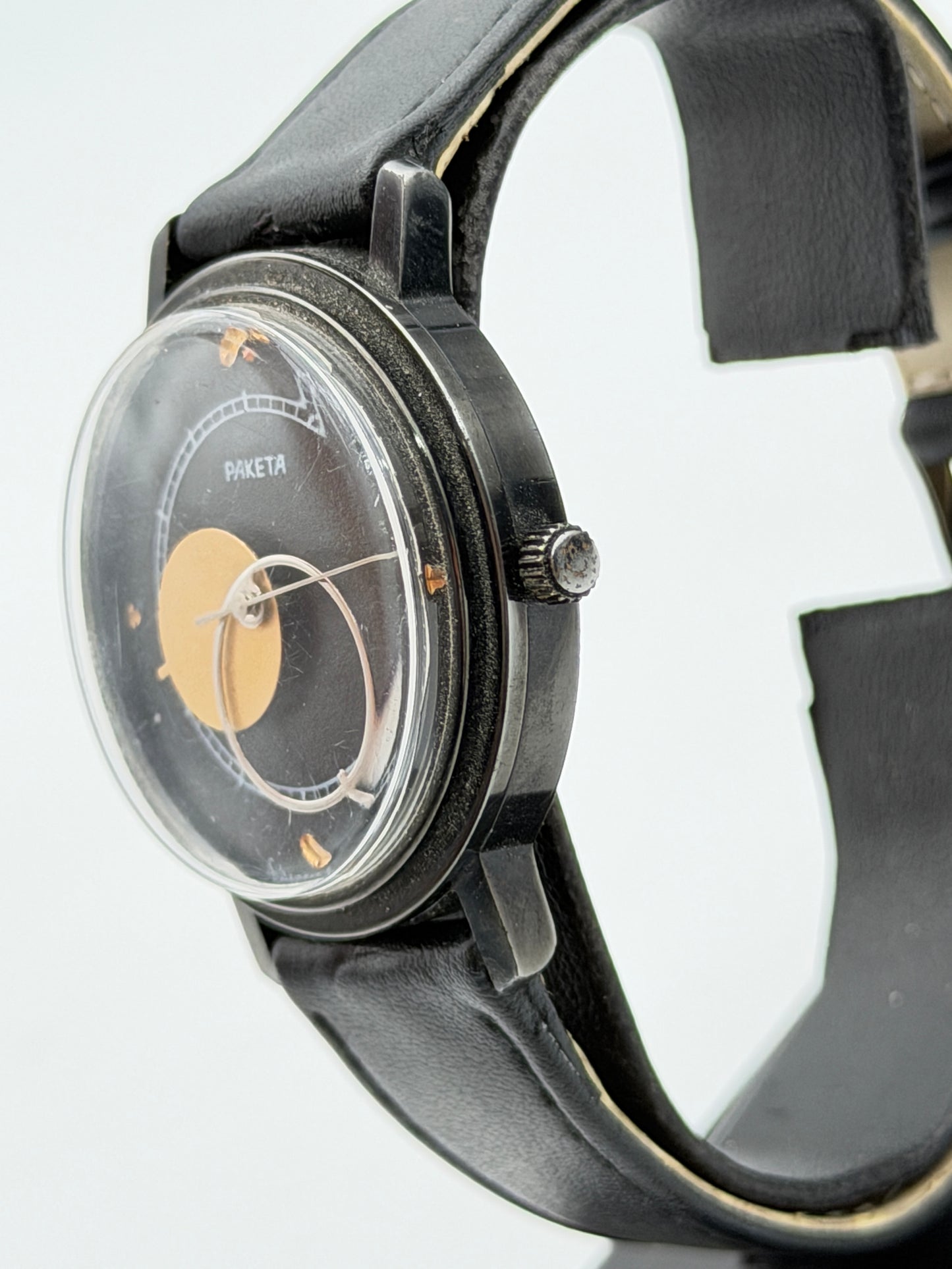 paketa raketa vintage ussr black watch