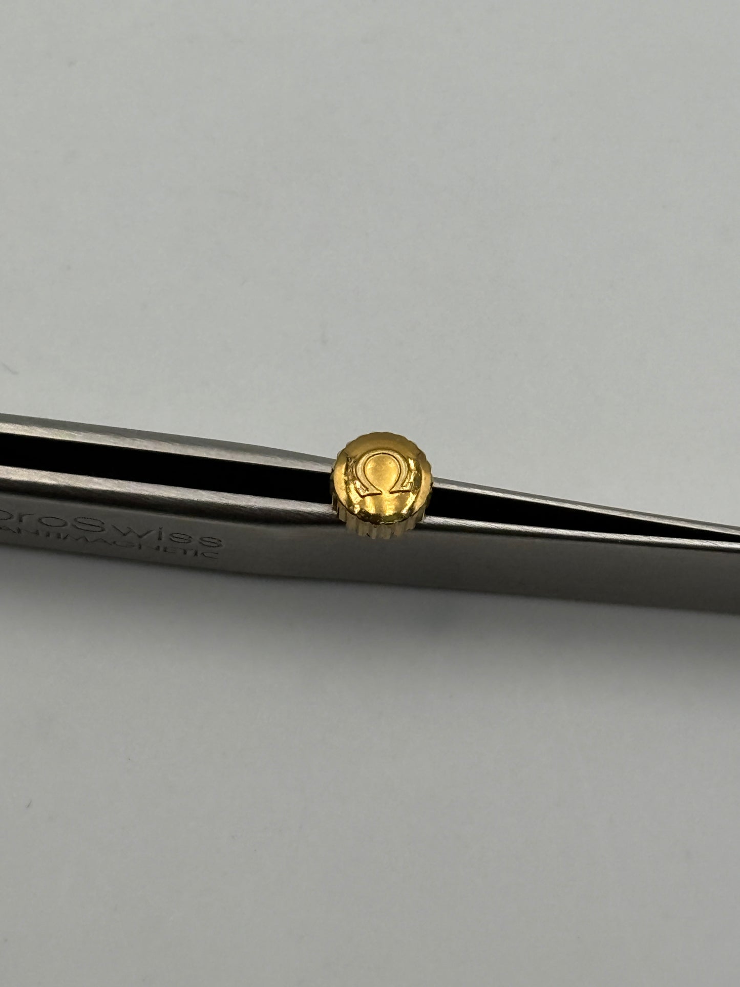 Omega corona crown waterproof impermeabile 5.5x3mm gold plated
