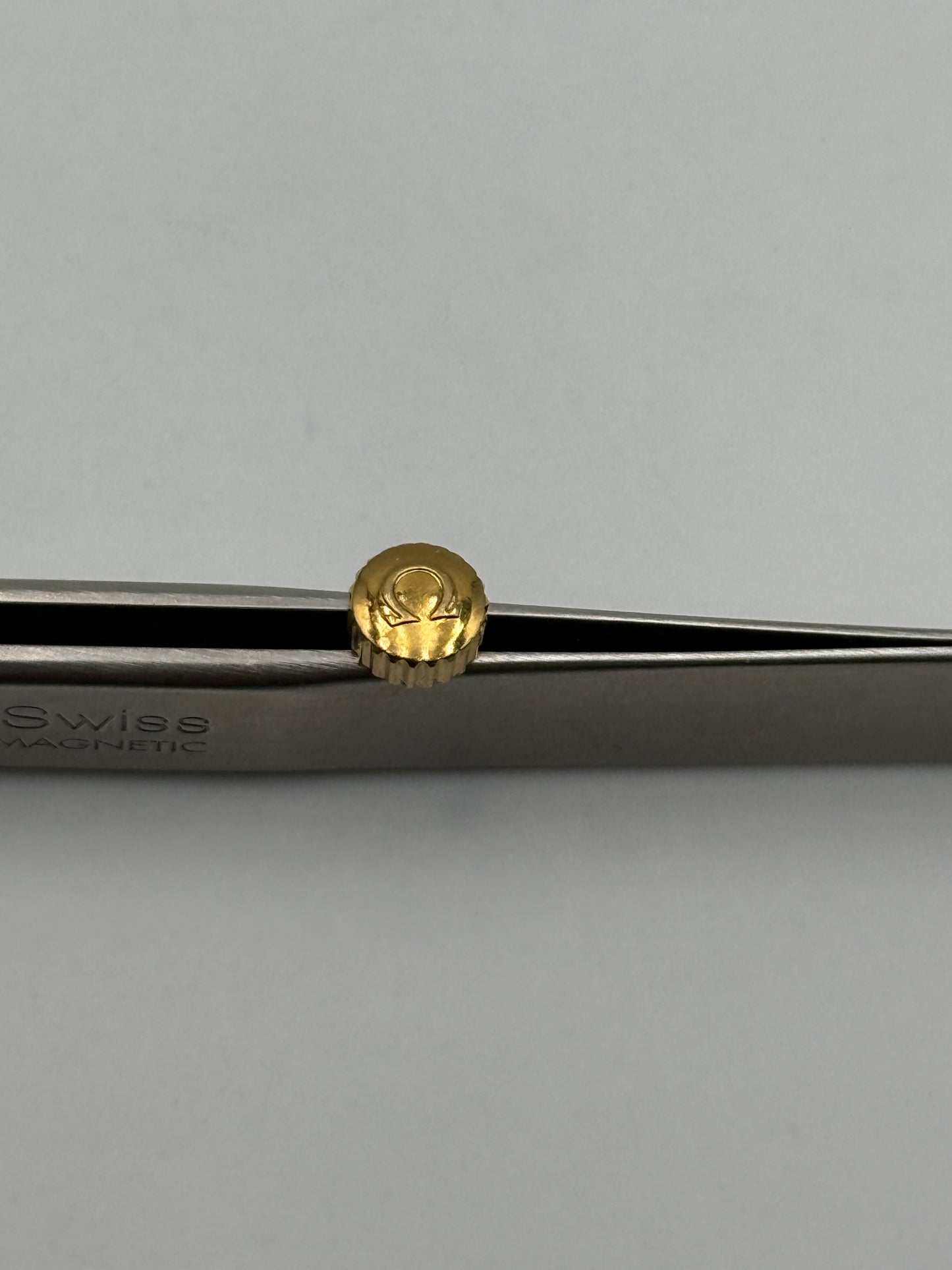 Omega corona crown waterproof impermeabile 5.5x3mm gold plated