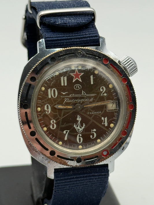 vostok komandirskie cccp herren hur 39mm vintage
