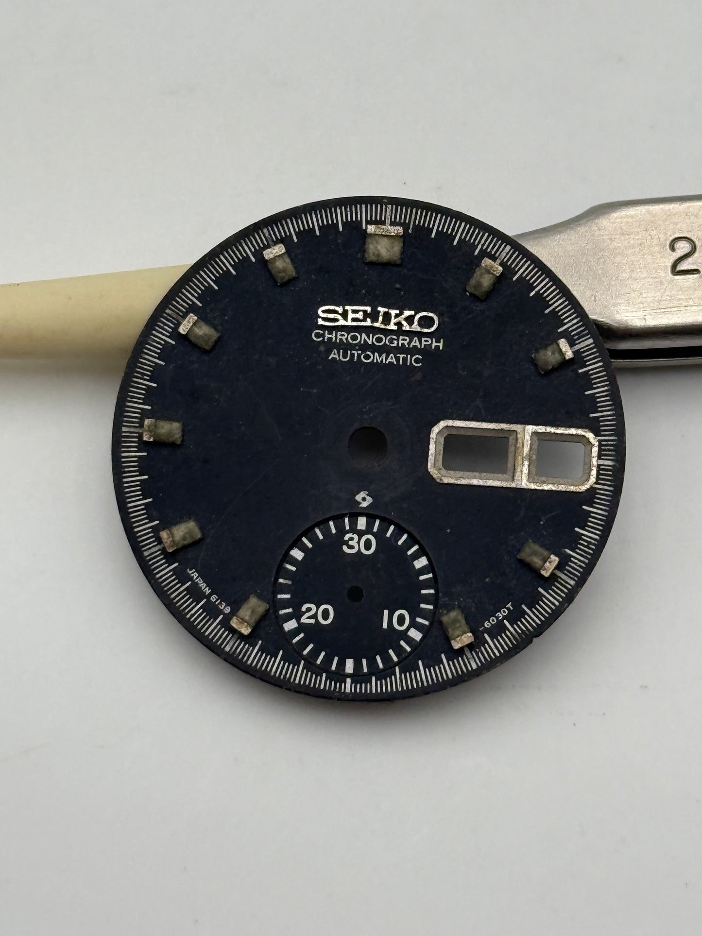 Seiko chrono 6139 27.6mm dial quadrante  genuine