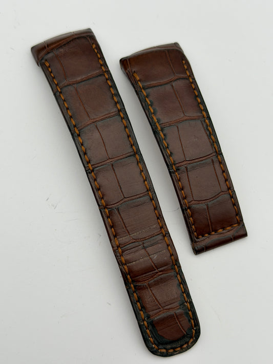 anonimo 23mm cucito a mano cinturino strap pelle