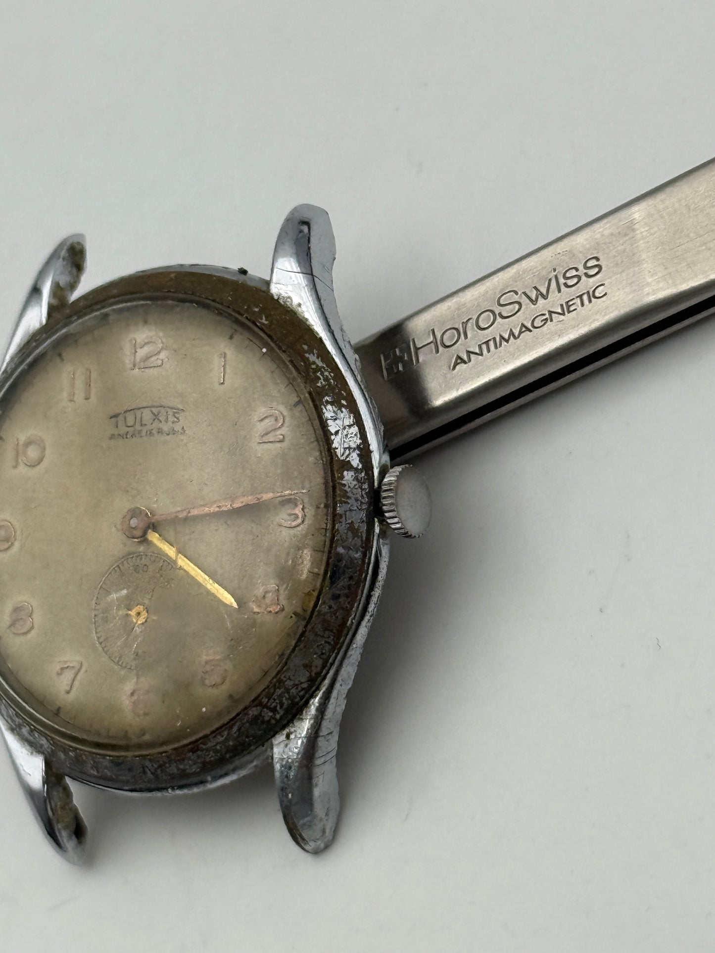 tulxis 37mm vintage swiss made watch manual wind