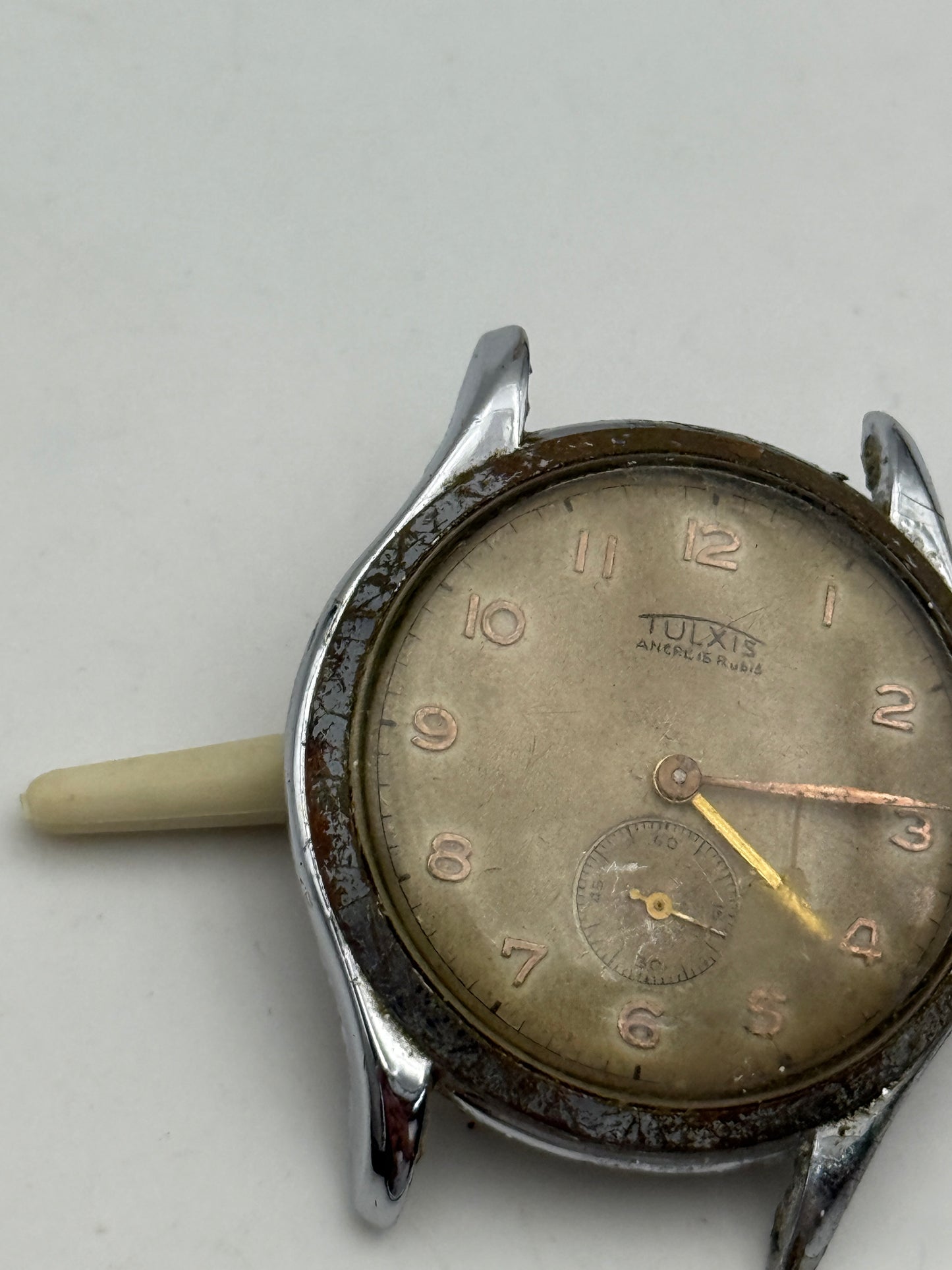 tulxis 37mm vintage swiss made watch manual wind