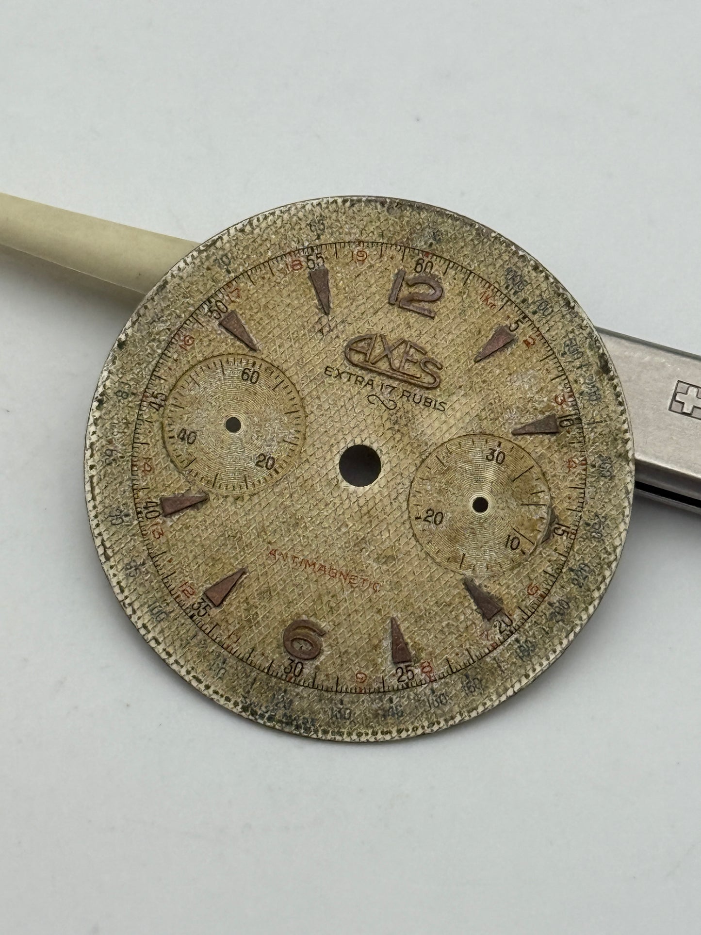 axes landeron 33mm chrono dial quadrante