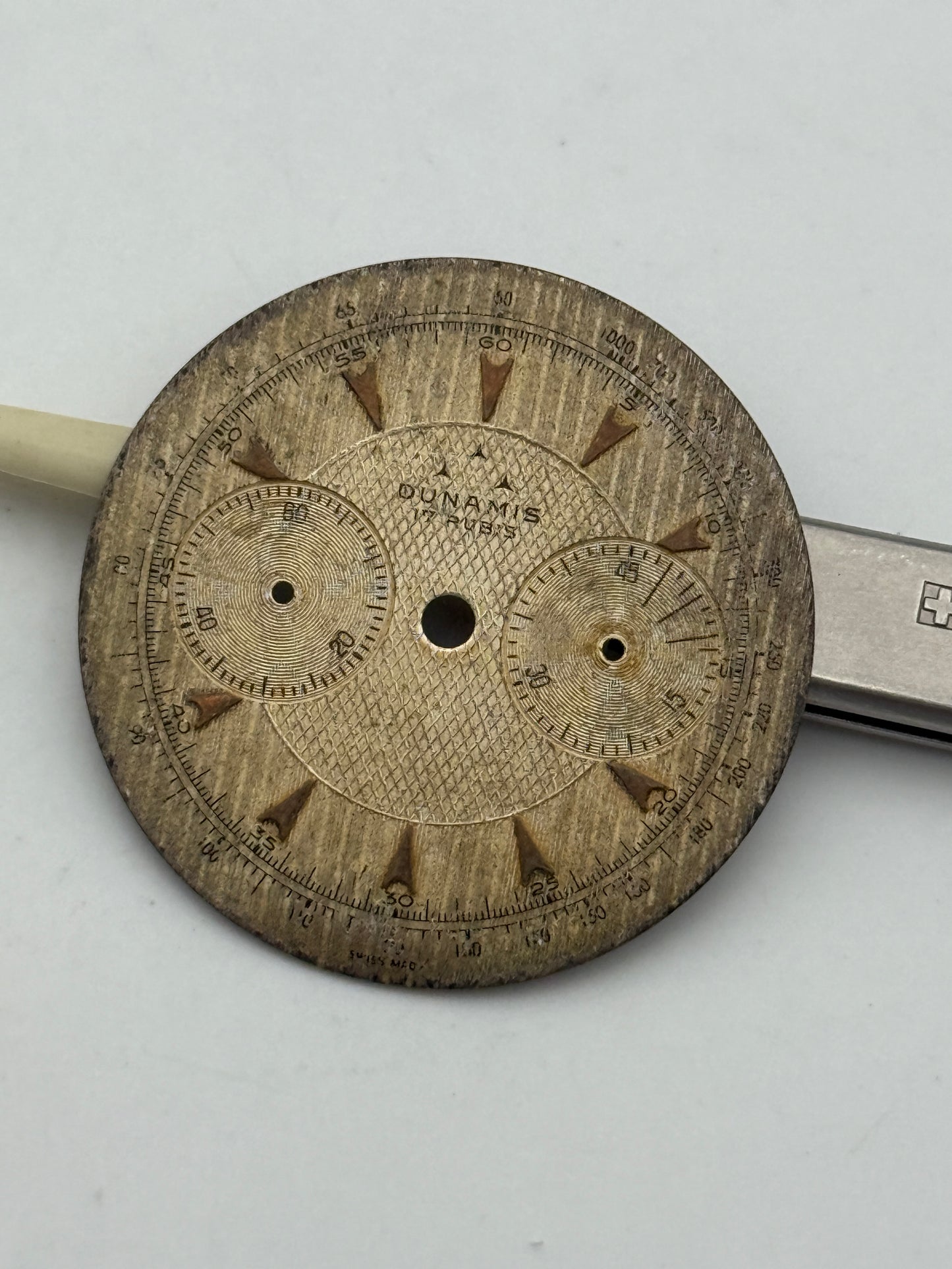 dunamis landeron 33.5mm chrono dial quadrante
