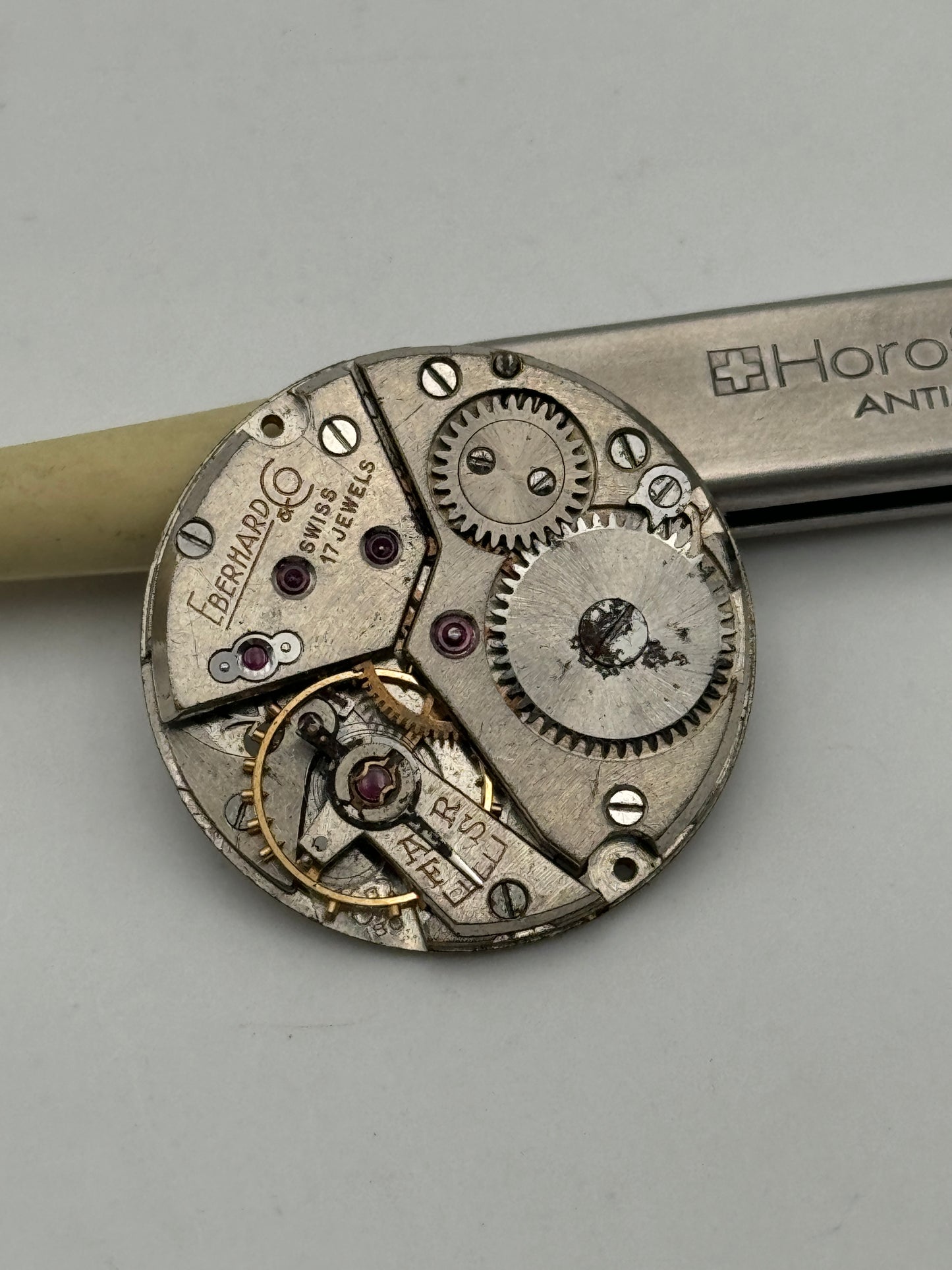 Eberhard peseux 180 movement movimento balance wheel ok, bilanciere ok