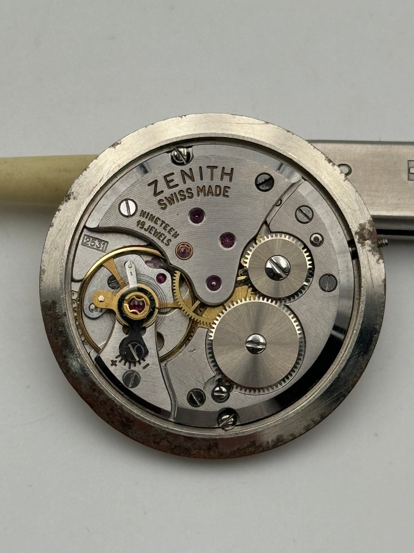Zenith 2531 movement movimento, in working order funzionante