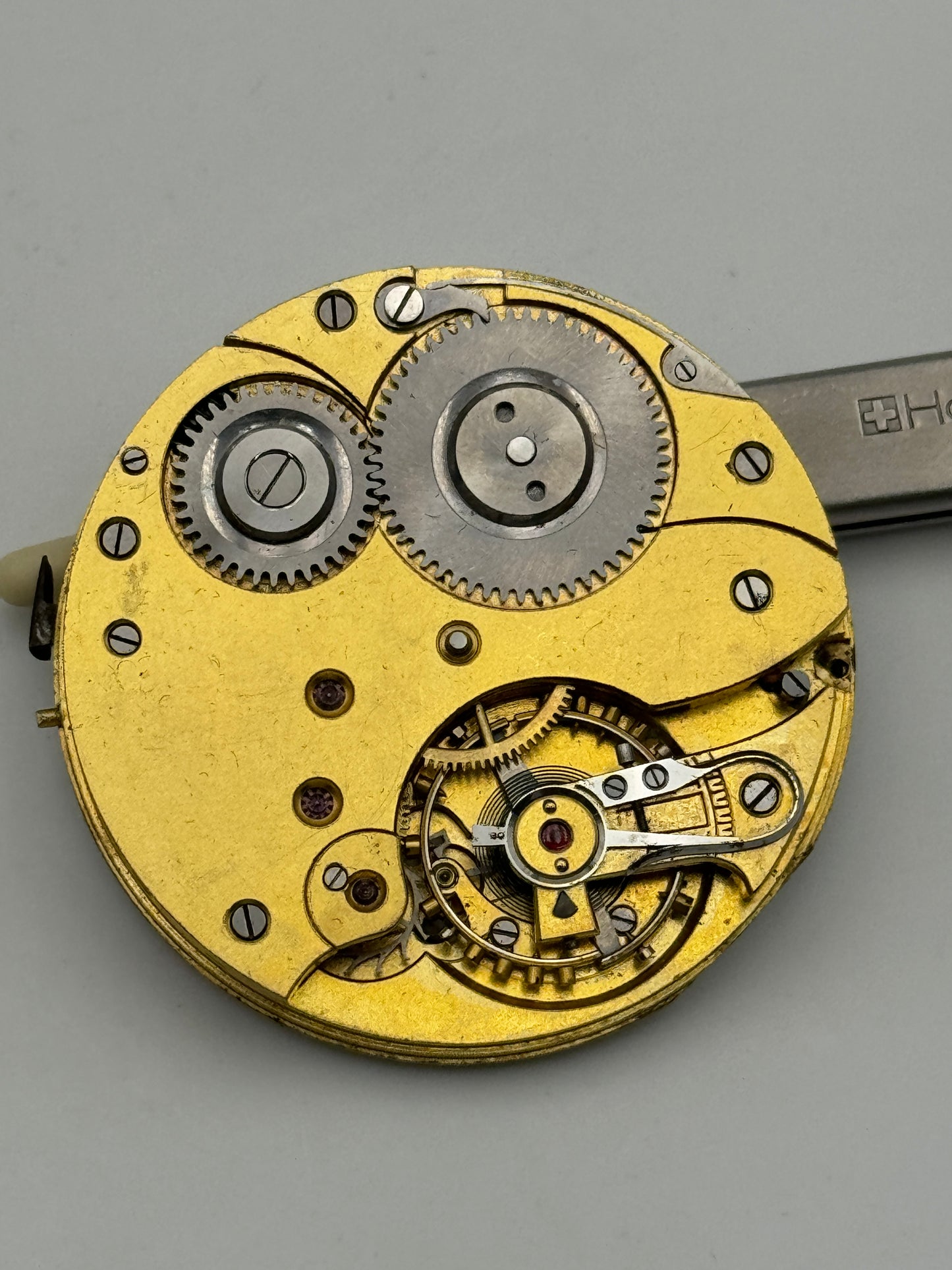 Anonimo pocket watch collo di cigno movement movimento balance wheel ok, bilanciere ok