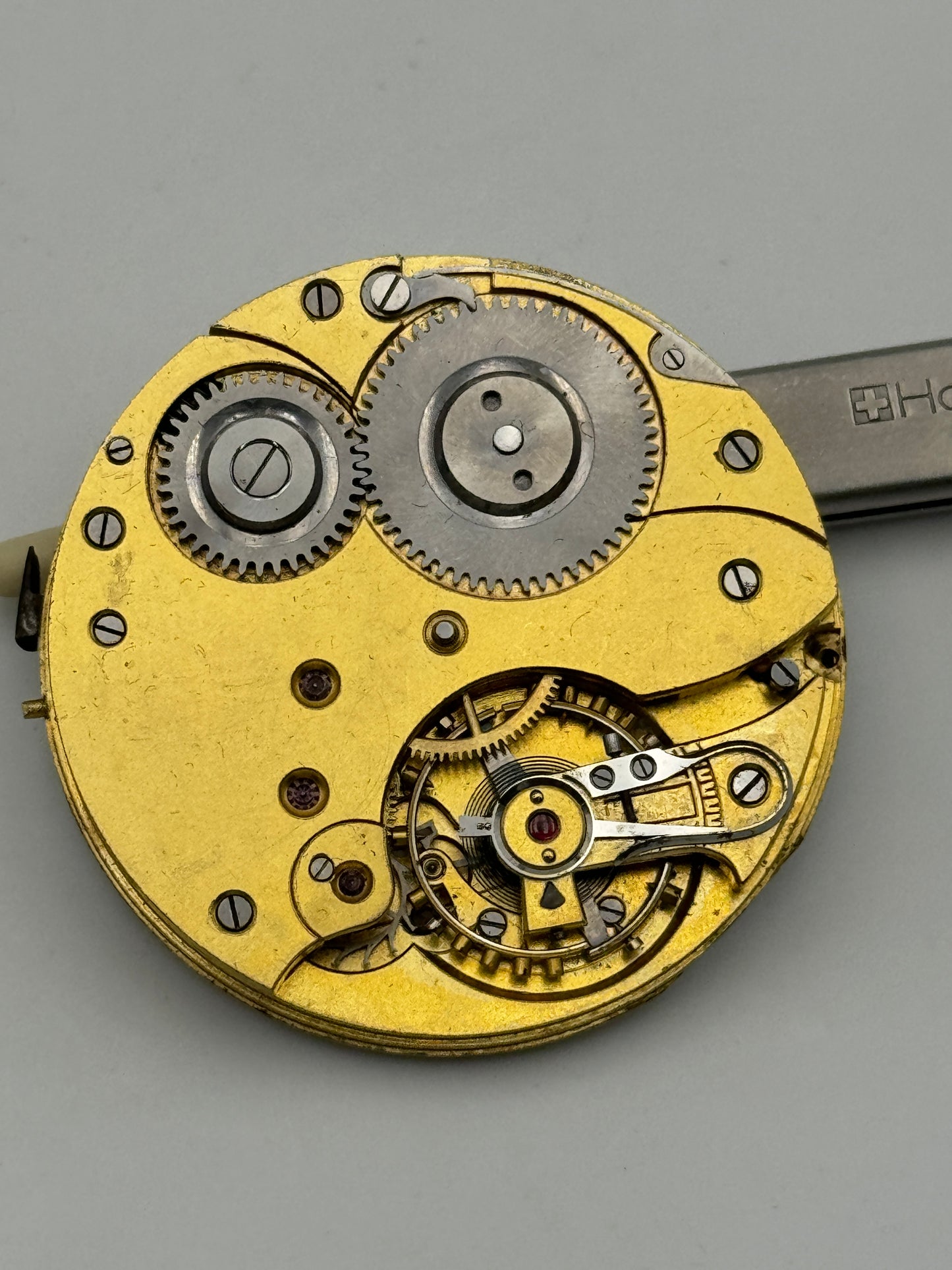 Anonimo pocket watch collo di cigno movement movimento balance wheel ok, bilanciere ok