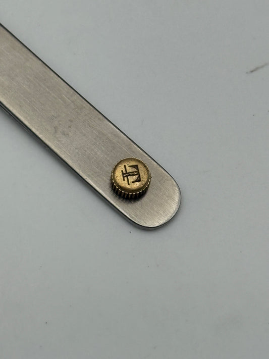 tissot impermabile 6x2.8mm waterproof corona crown gold plated