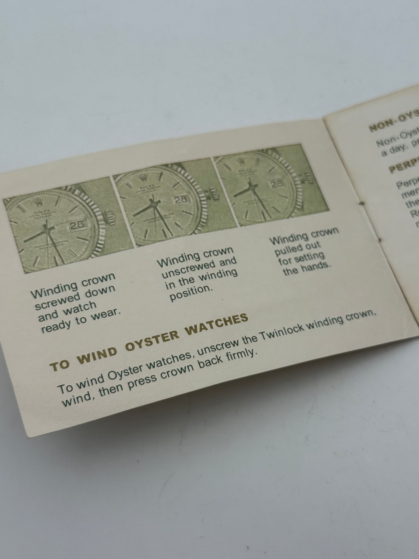 rolex warranty guarantee 1960 21-617-573-02-972-30 rare