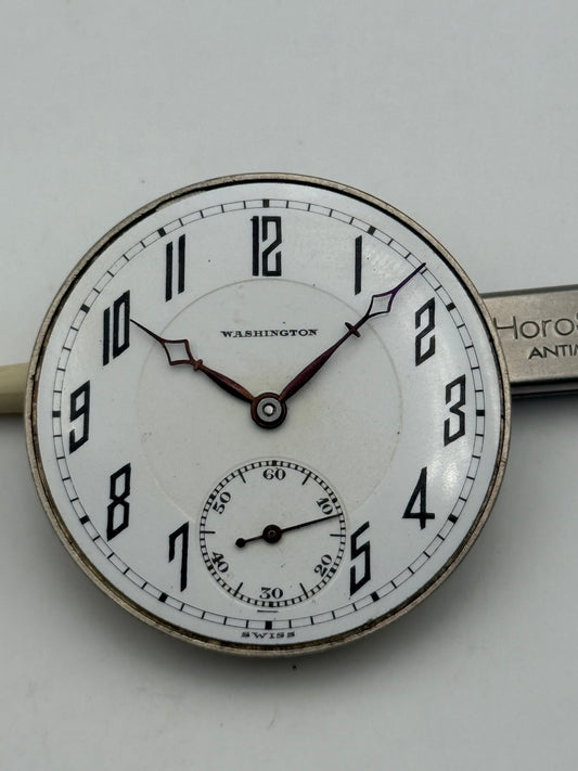 waltham pocket watch movement movimento 21 jewels 39mm porcelain rare