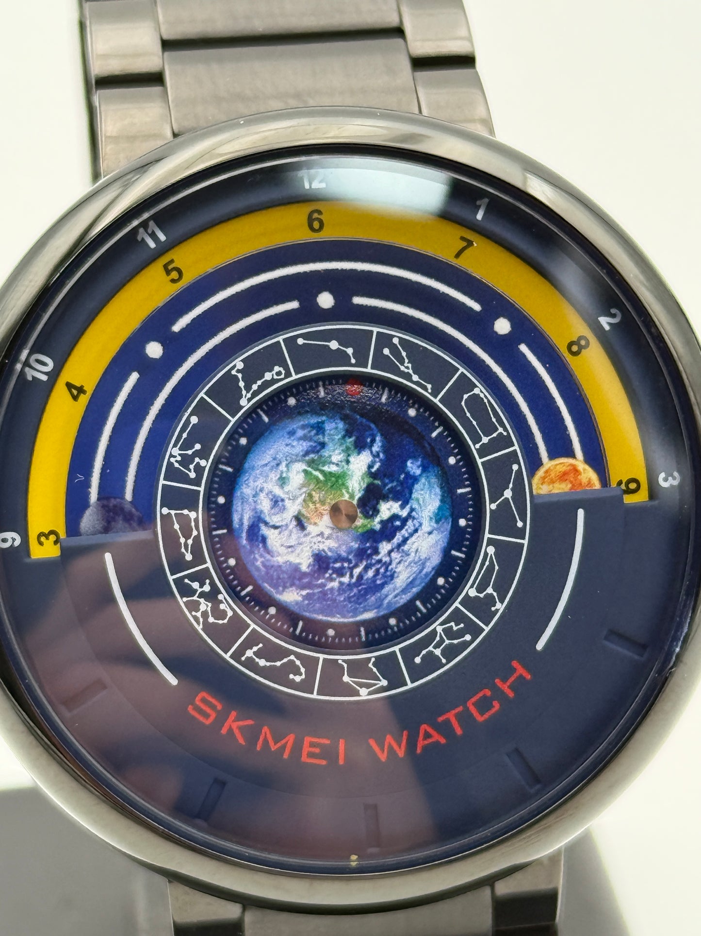 skmei earth timing constellation watch 43mm rare
