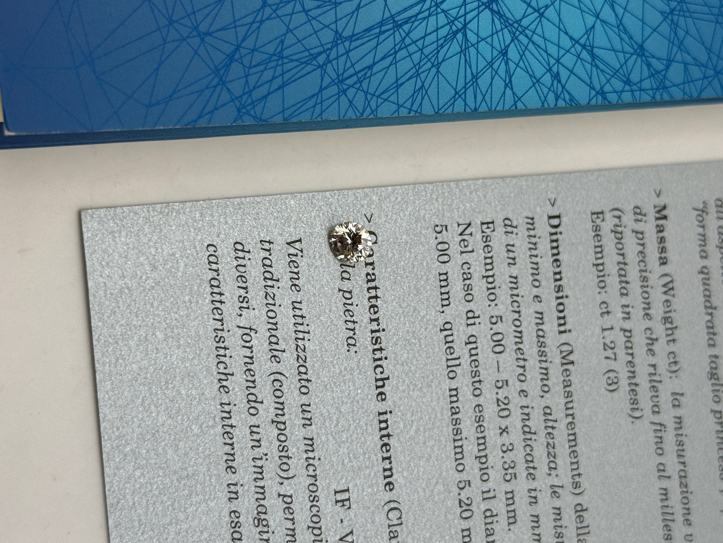 la piè diamond diamante brillante brillant natural 1.00ct i si2 round good