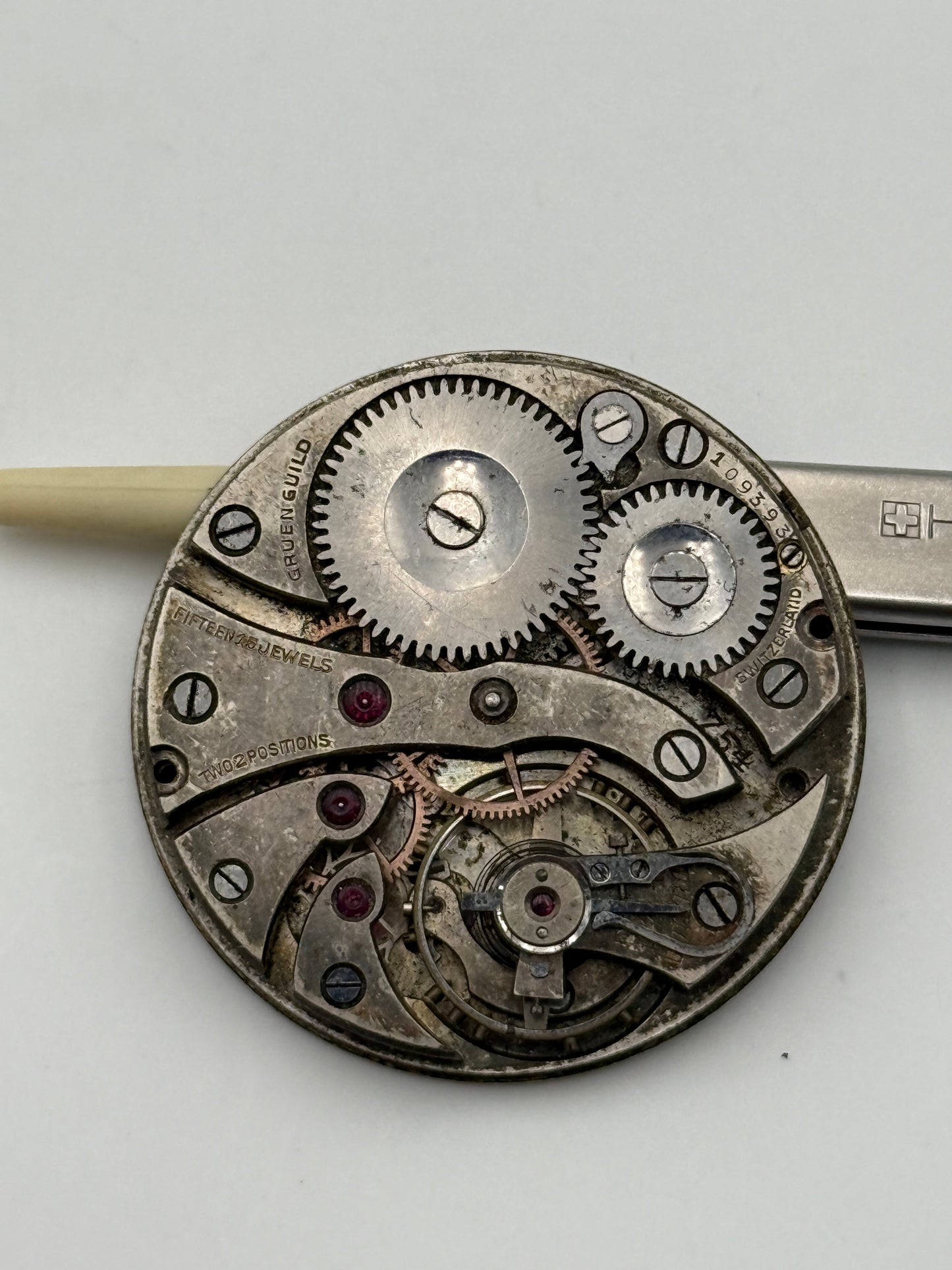 Gruen guild pocket watch movement movimento 39.5mm