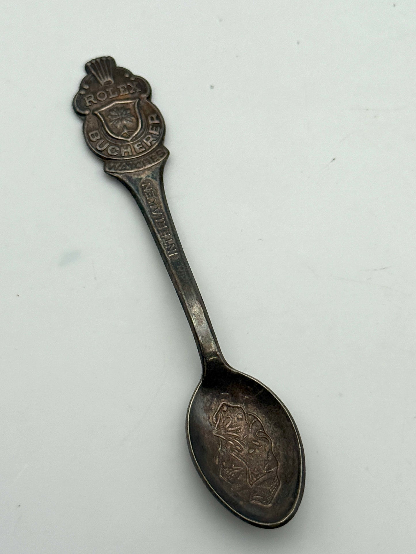 rolex teaspoon cucchiaino bucherer interlaken silver vintage rare