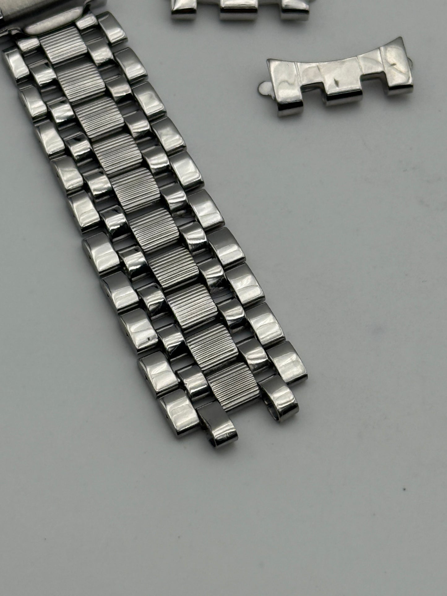 jaeger le coultre memovox gay freres brevetè 2-69 endlink jlm 18mm bracelet  cinturino strap steel acciaio