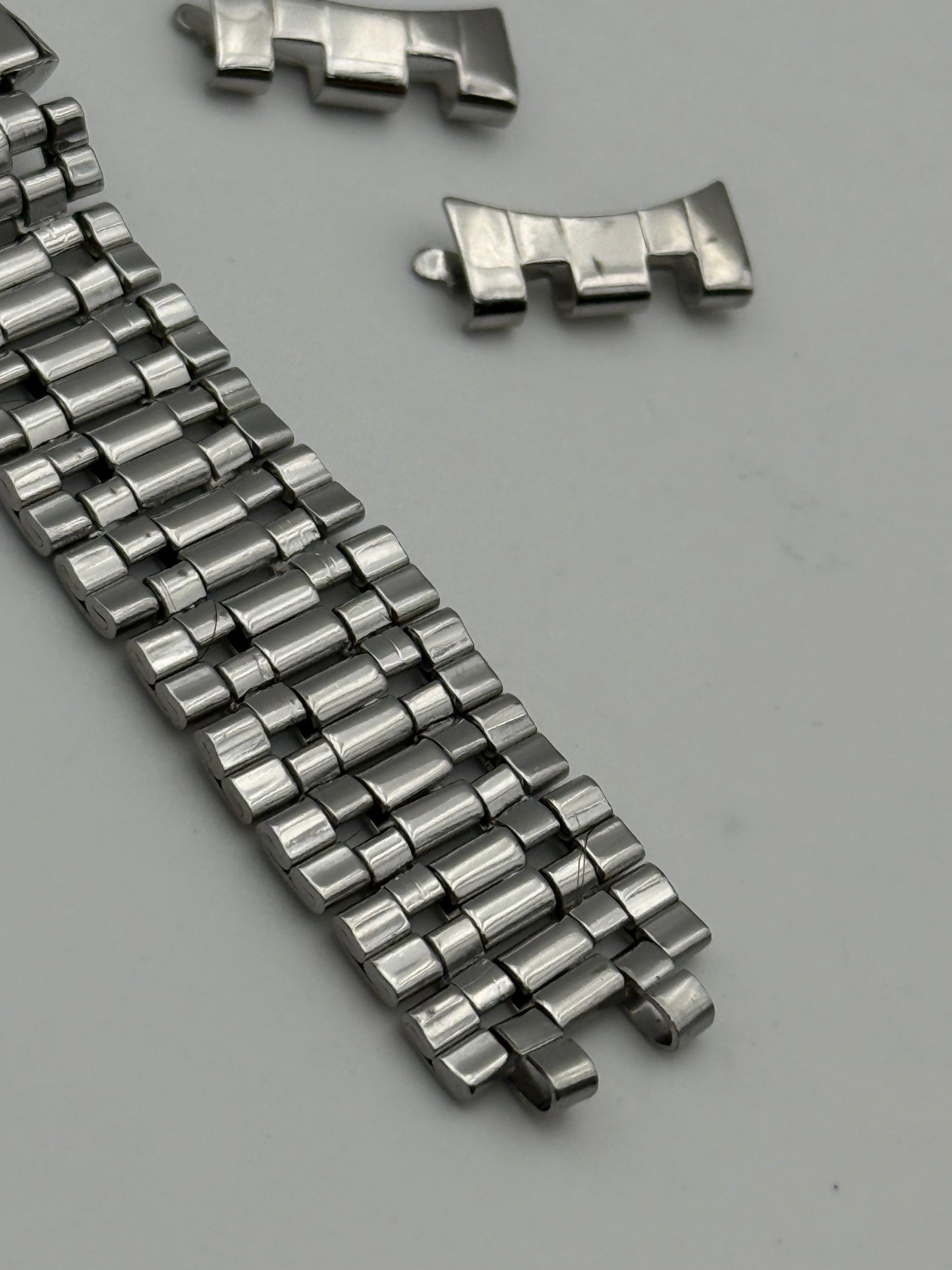 jaeger le coultre memovox gay freres brevetè 2-69 endlink jlm 18mm bracelet  cinturino strap steel acciaio