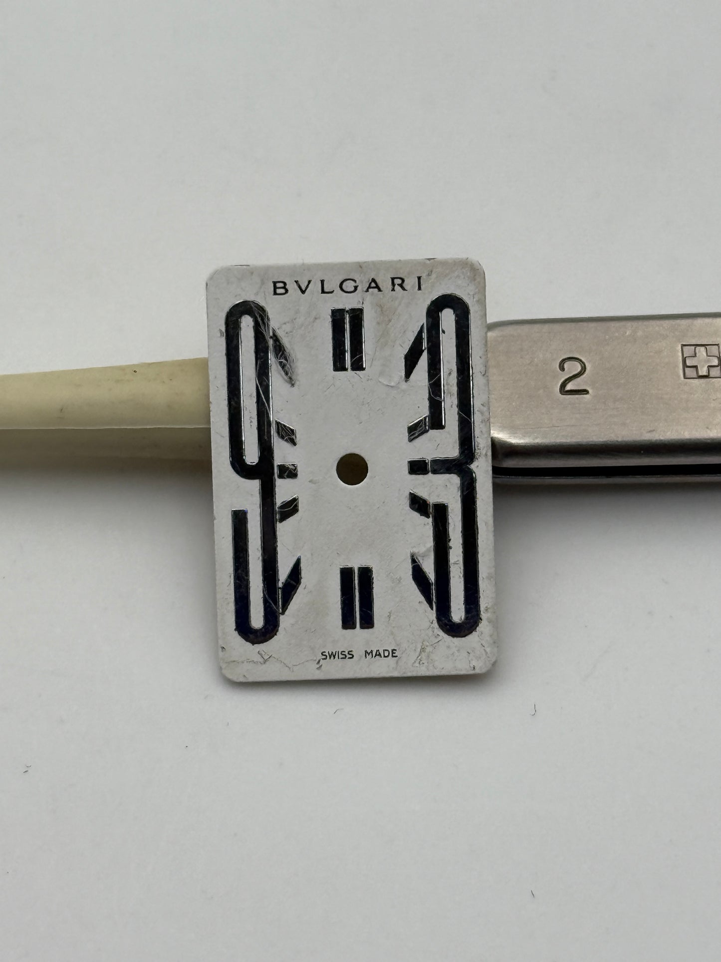bvlgari bianco 15x22mm rectangular white dial quadrante