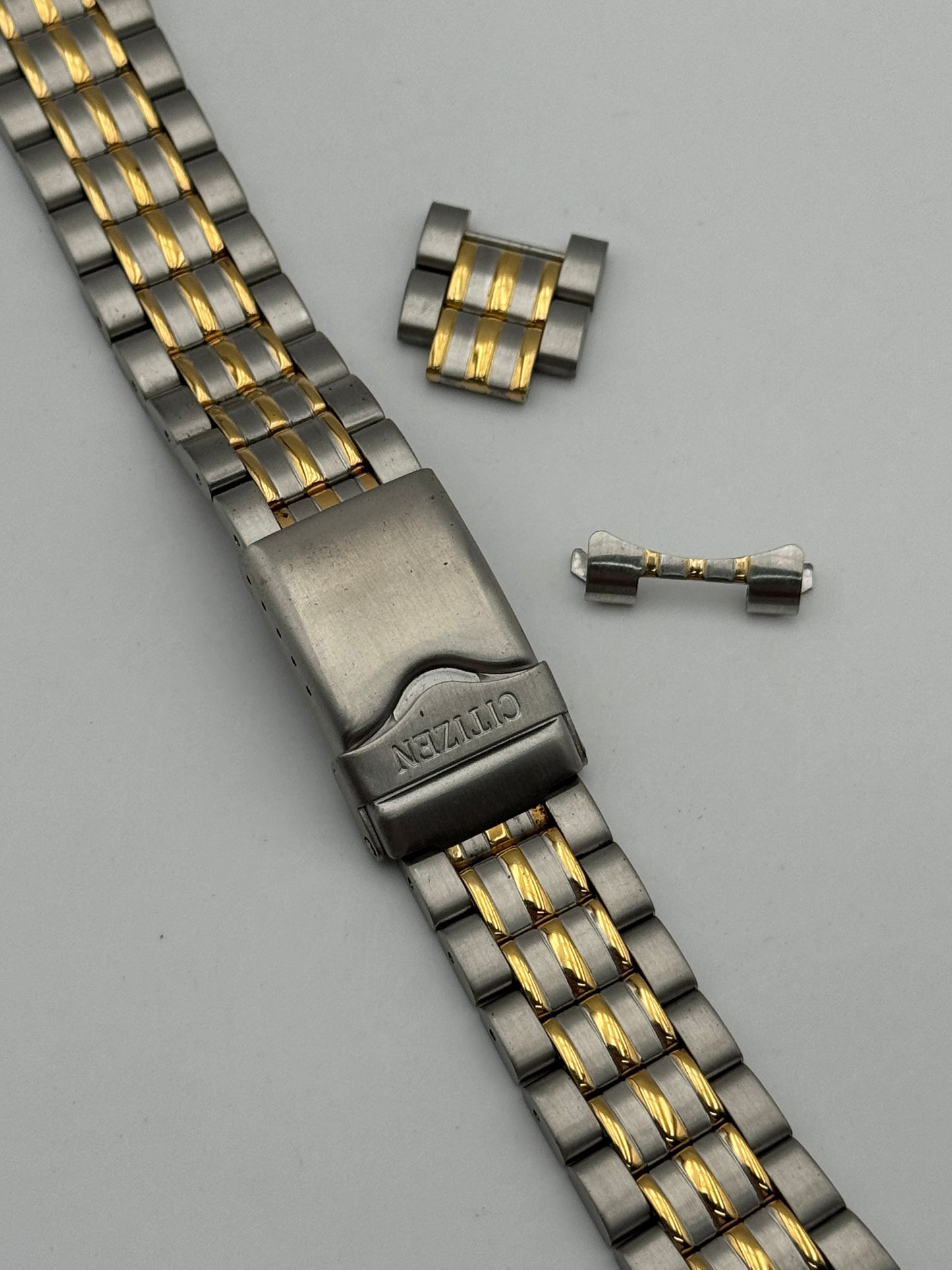 Citizen bracelet bracciale acciaio steel e oro gold one terminal 20mm