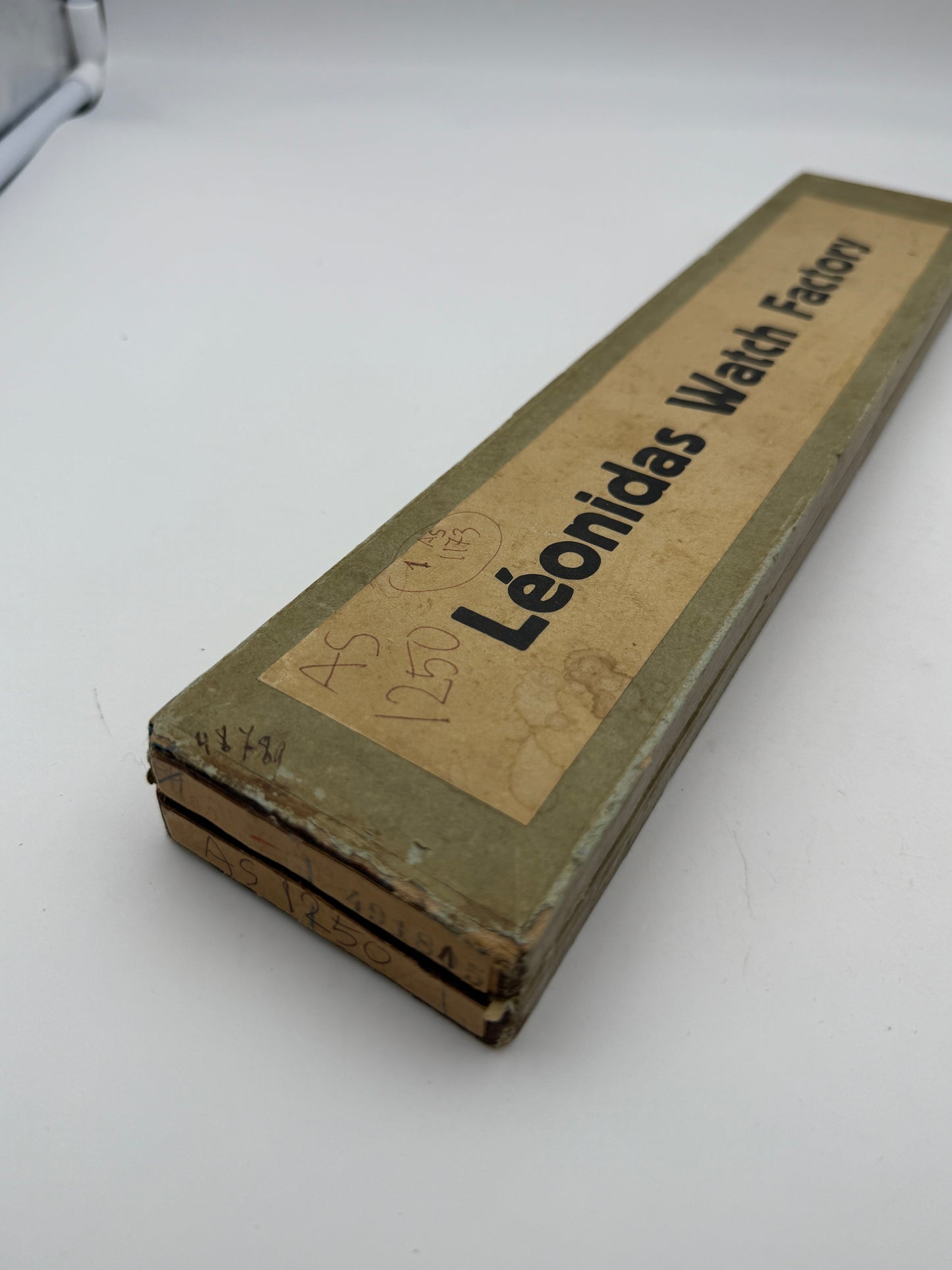Leonidas 35x7cm watch parts box scatola vintage rare