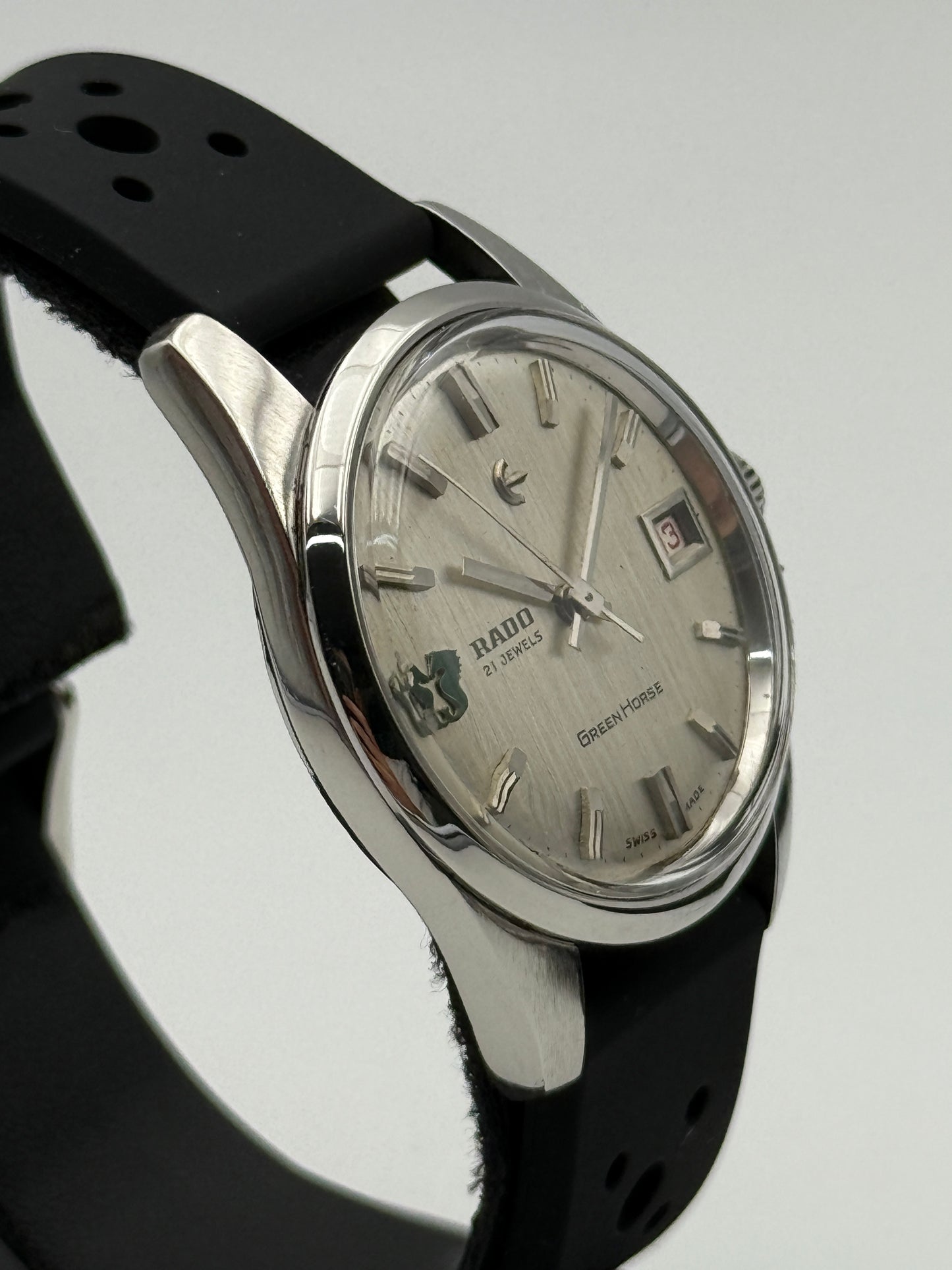 rado green horse 343-942 345-602 36mm steel vintage