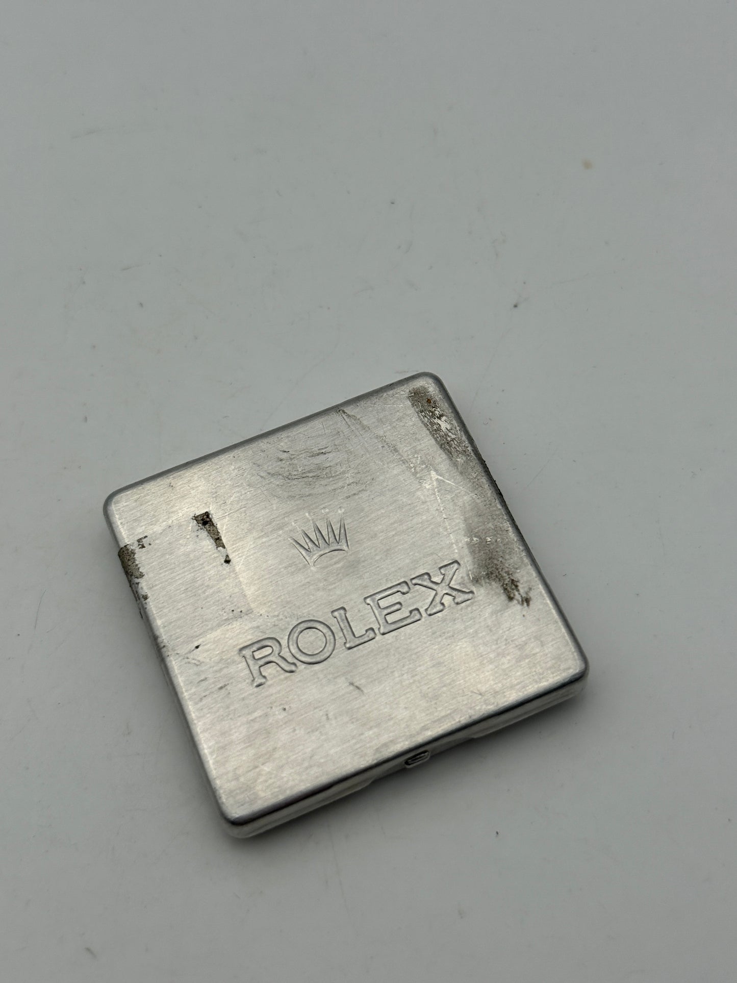 rolex dial box swiss made vintage aluminium