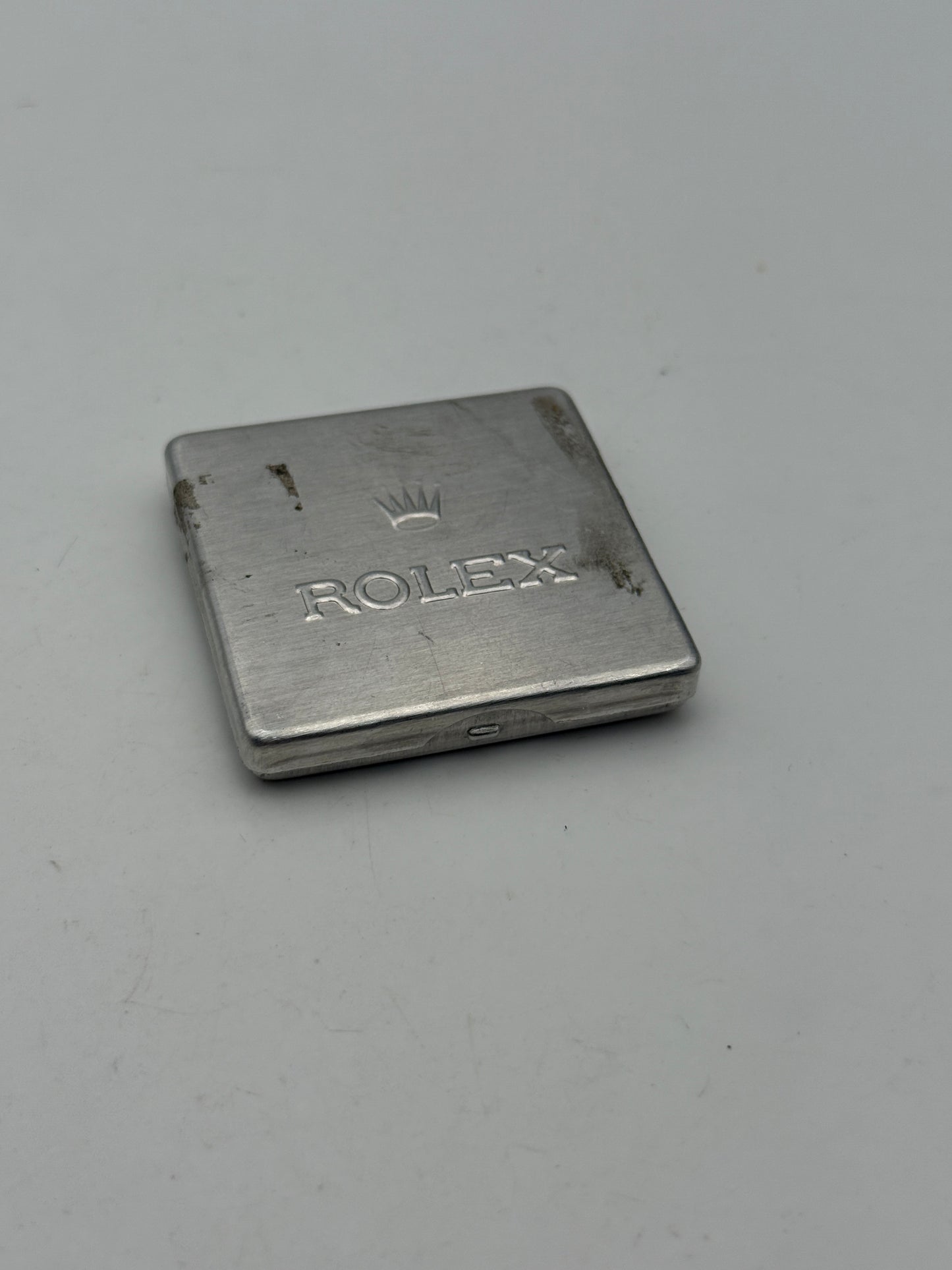 rolex dial box swiss made vintage aluminium