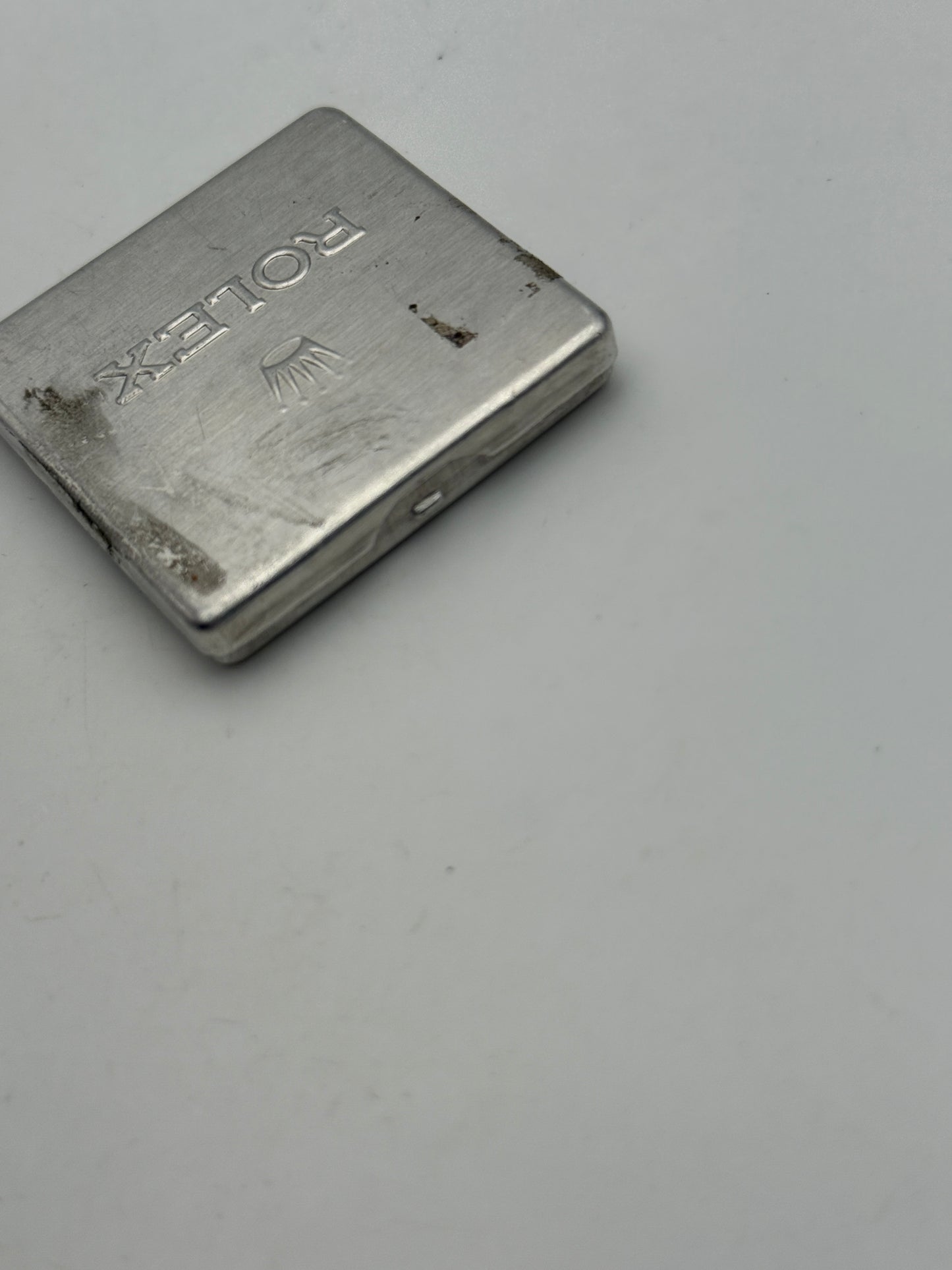 rolex dial box swiss made vintage aluminium