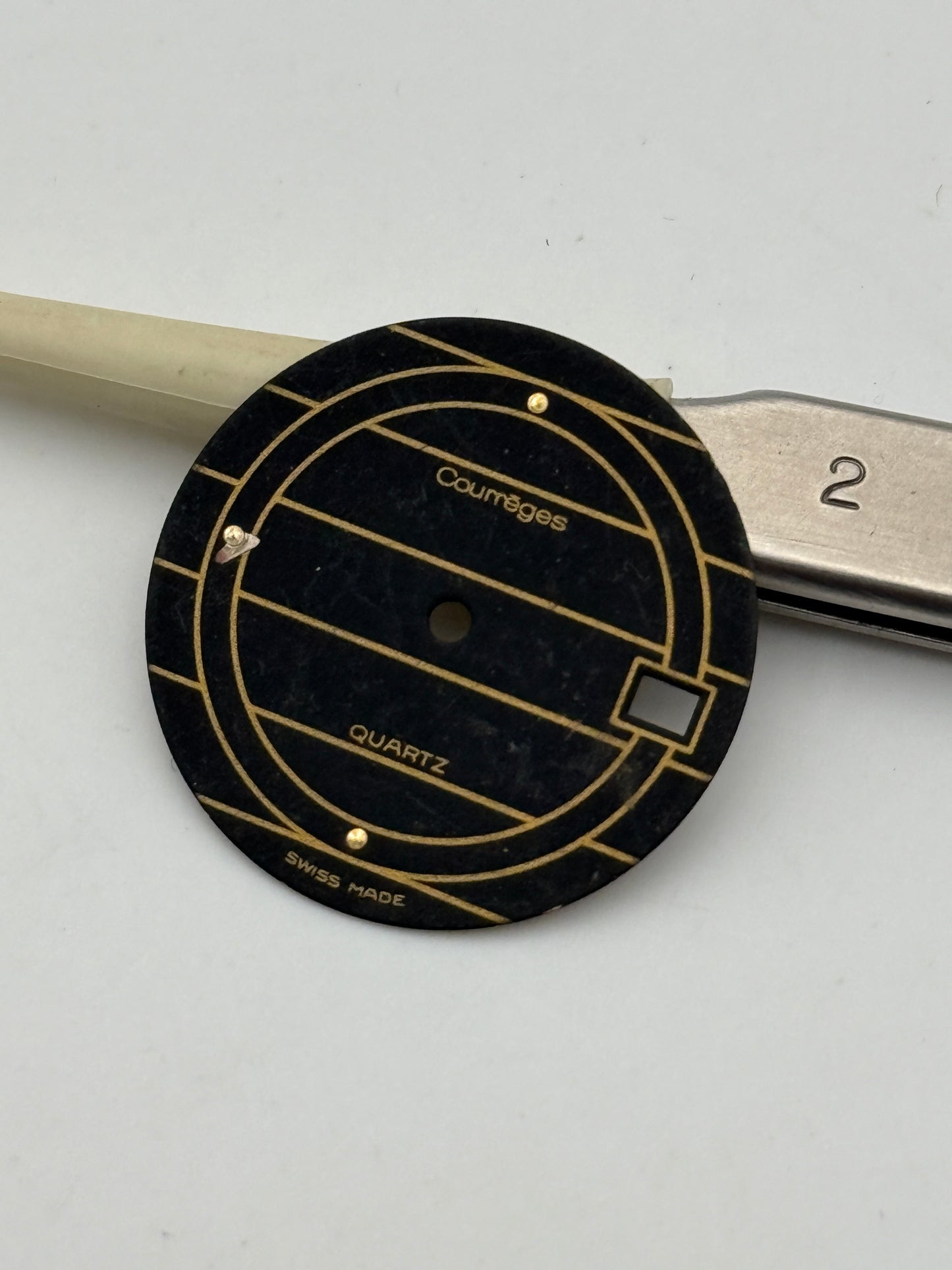 courregs paris quartz 25mm dial quadrante