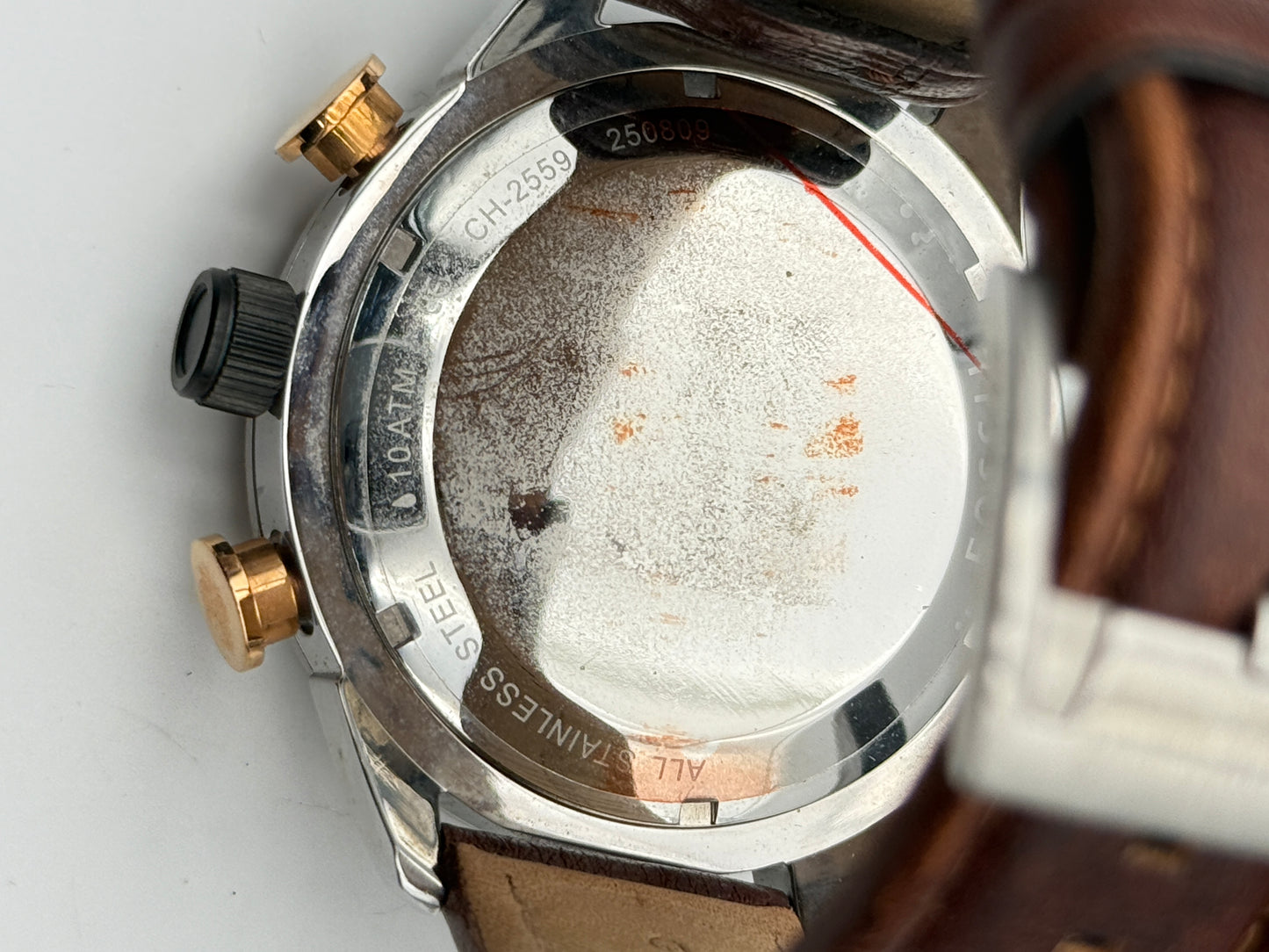 Fossil 10atm chrono ch2559 250809 50mm quartz